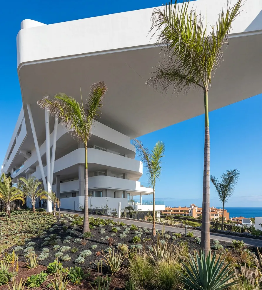 Voladizo terminado del Hotel Corales Suites